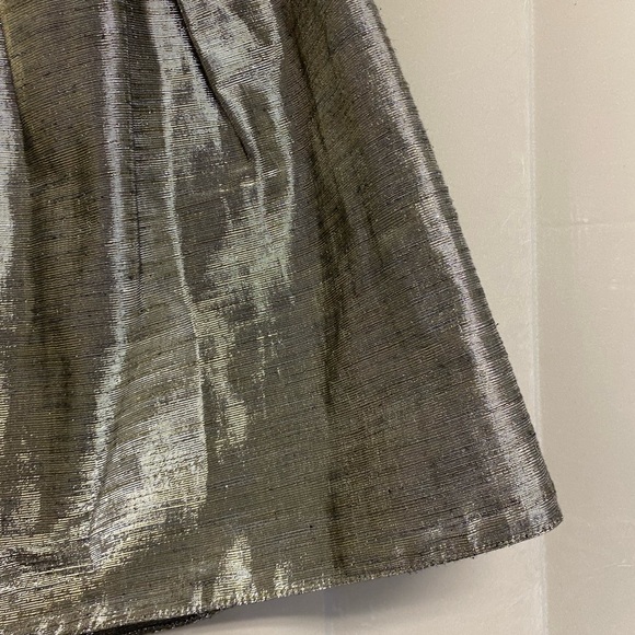 Alice + Olivia Womens Dress Size 4 Fit Flare Mini Gold Metallic Iridescent - Picture 6 of 16